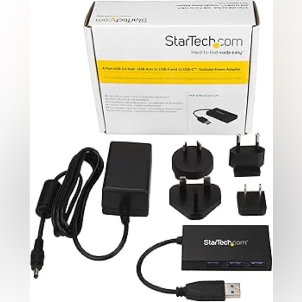 Portable USB 3.1/3.2 Gen 1 BC 1.2 Charging Hub w/ Power Adapter (HB30A3A1CSFS)